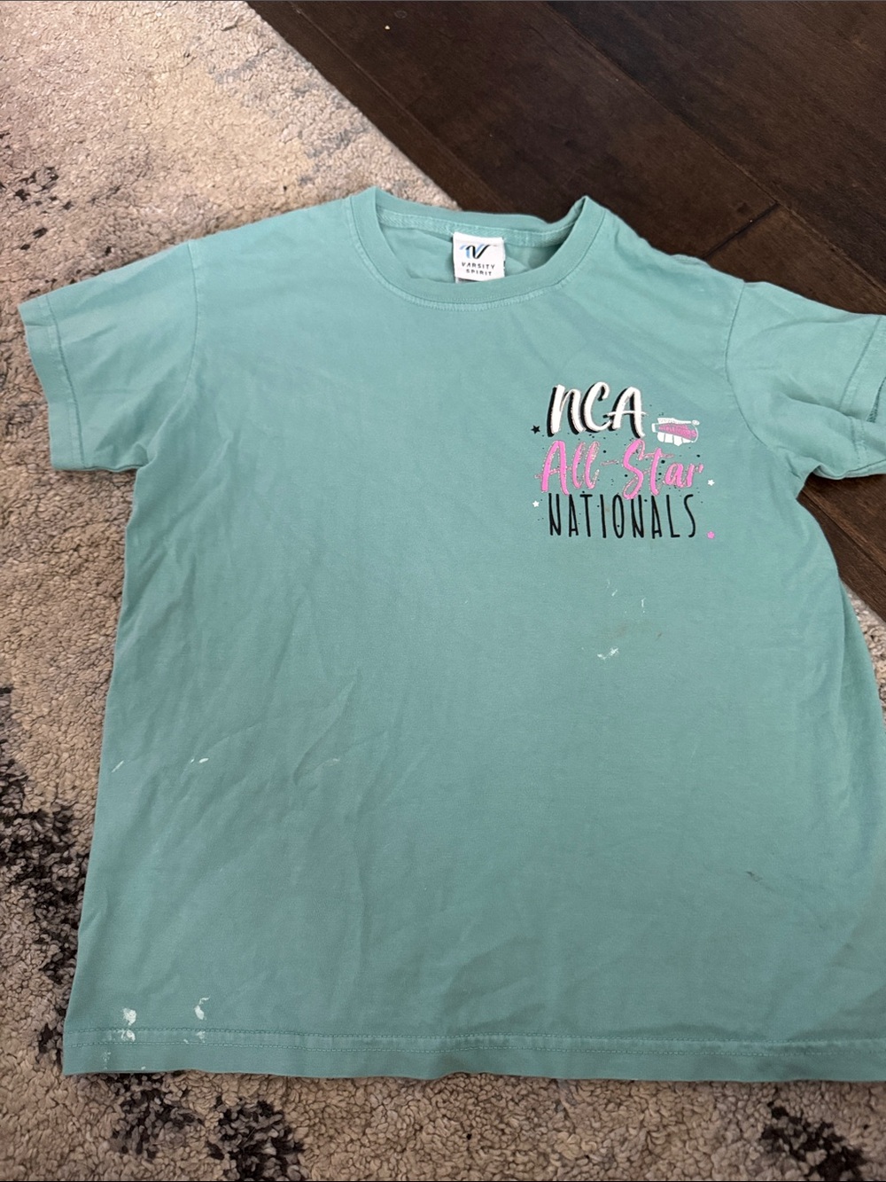 Varsity NCA All Star Nationals Kids Tee - Mint - See stains